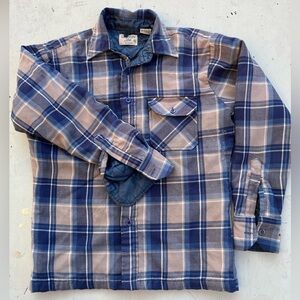 Men's Vintage Oakton Shacket Multicolor Plaid Lined S Heavy Work Chore Korea